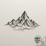 Tattoo sketch a mountain peak with a single,… – tattoo sketch (№1755514736_0, 18.08.2025 10:58) — tattoovalue.net