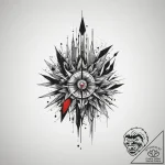 Tattoo design a single glowing pixel blackwor… – tattoo sketch (№1755514934_0, 18.08.2025 11:02) — tattoovalue.net