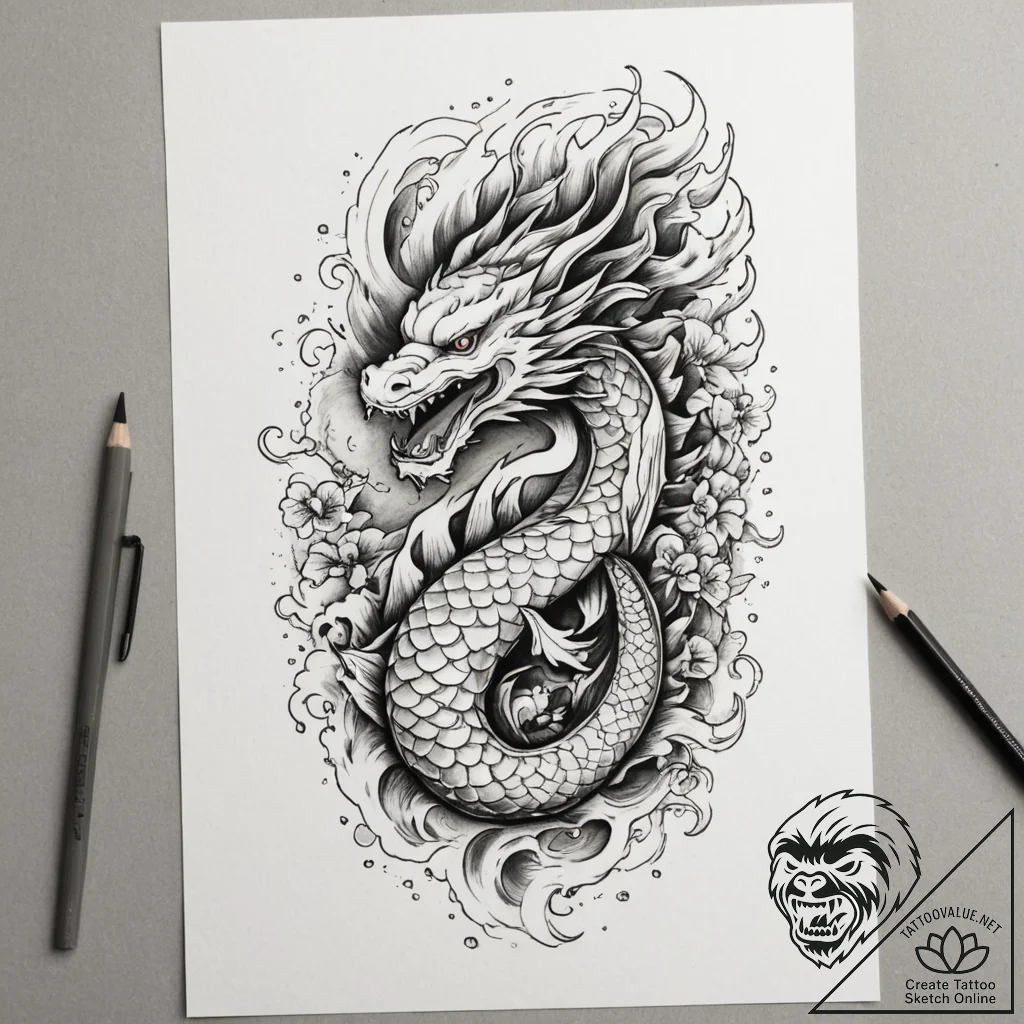 Rocket, tattoo flash sheet design, irezumi ja... - tattoo sketch (№1755515726_0, 18.08.2025 11:15) — tattoovalue.net