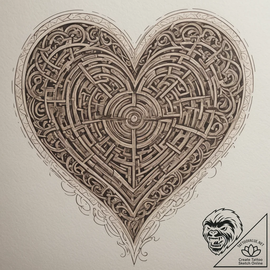 Tattoo sketch a delicate heart that is also a... - tattoo sketch (№1755518327_0, 18.08.2025 11:58) — tattoovalue.net