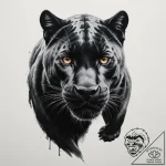 Tattoo sketch a black panther, sleek and powe… – tattoo sketch (№1755519514_0, 18.08.2025 12:18) — tattoovalue.net