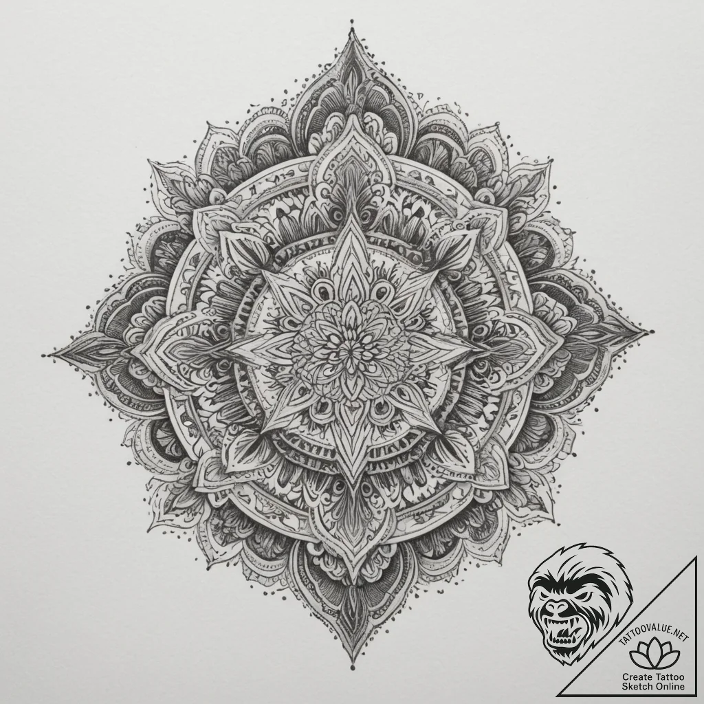 Tattoo sketch a sandstorm forming a powerful... - tattoo sketch (№1755520909_0, 18.08.2025 12:41) — tattoovalue.net