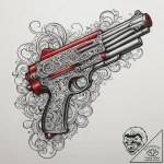 Ray gun, tattoo sketch design, ornamental tat… – tattoo sketch (№1755521506_0, 18.08.2025 12:51) — tattoovalue.net