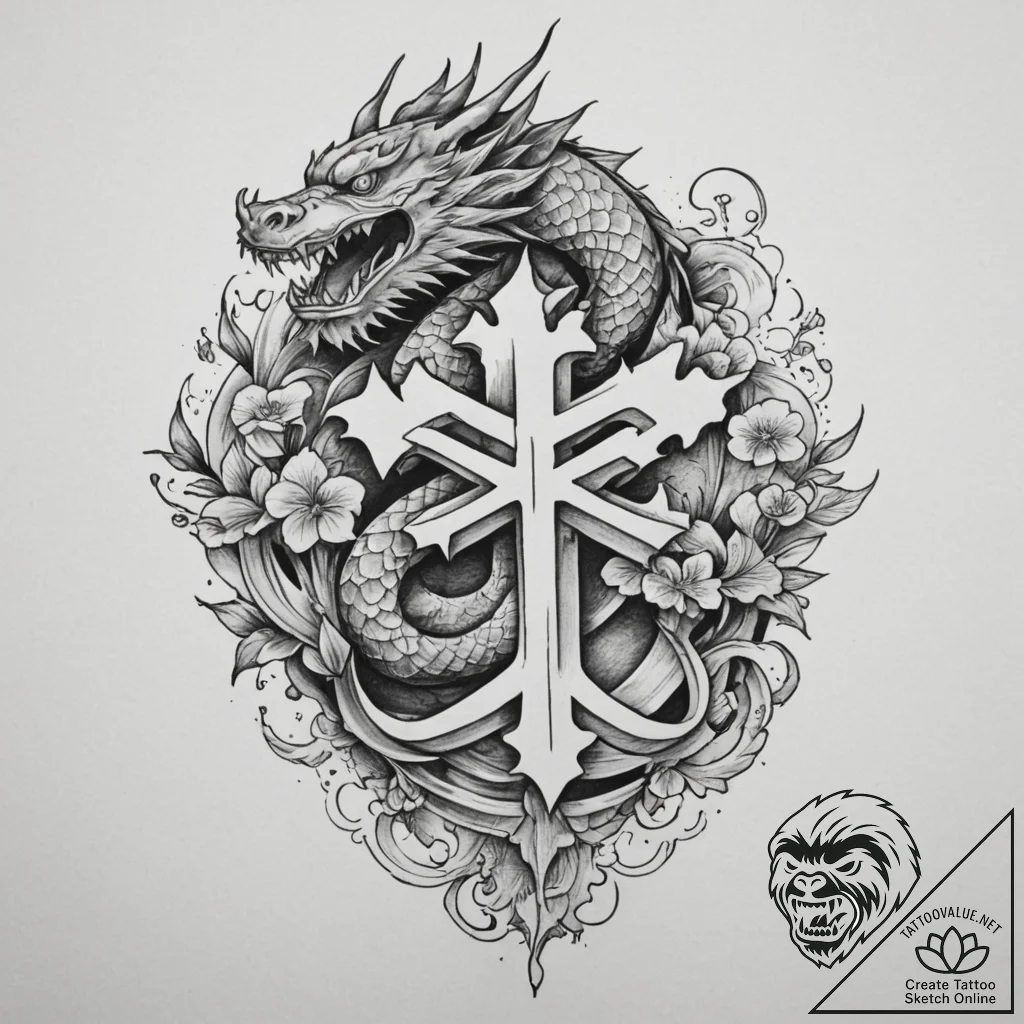 135. tattoo sketch: "klad" rune surrounded by... - tattoo sketch (№1755540274_0, 18.08.2025 18:04) — tattoovalue.net