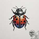 Ladybug, tattoo flash sheet design, on a clea… – tattoo sketch (№1755540668_0, 18.08.2025 18:11) — tattoovalue.net