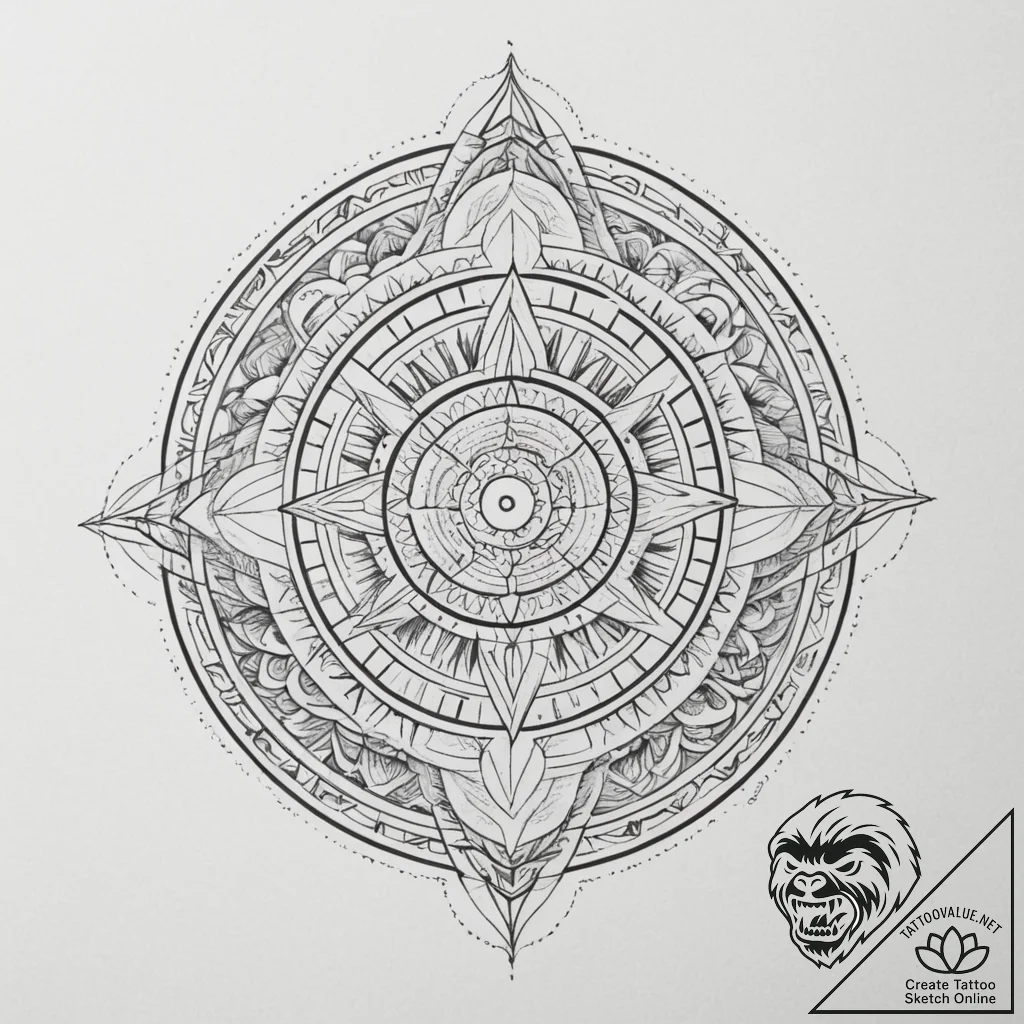 Tattoo design a zodiac symbol integrated into... - tattoo sketch (№1755541858_0, 18.08.2025 18:30) — tattoovalue.net