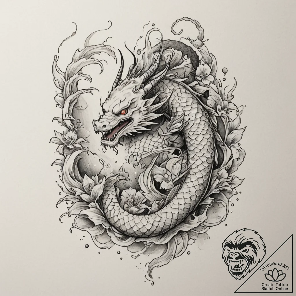 Ant, artistic tattoo sketch, on a clean white... - tattoo sketch (№1755542059_0, 18.08.2025 18:34) — tattoovalue.net