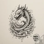 A close-up of honey dripping from a wooden di… – tattoo sketch (№1755543443_0, 18.08.2025 18:57) — tattoovalue.net