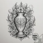 A person throwing a pottery vase on a wheel.,… – tattoo sketch (№1755544240_0, 18.08.2025 19:10) — tattoovalue.net