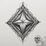 Tattoo sketch a diamond shape, strong and unb… – tattoo sketch (№1755545429_0, 18.08.2025 19:30) — tattoovalue.net