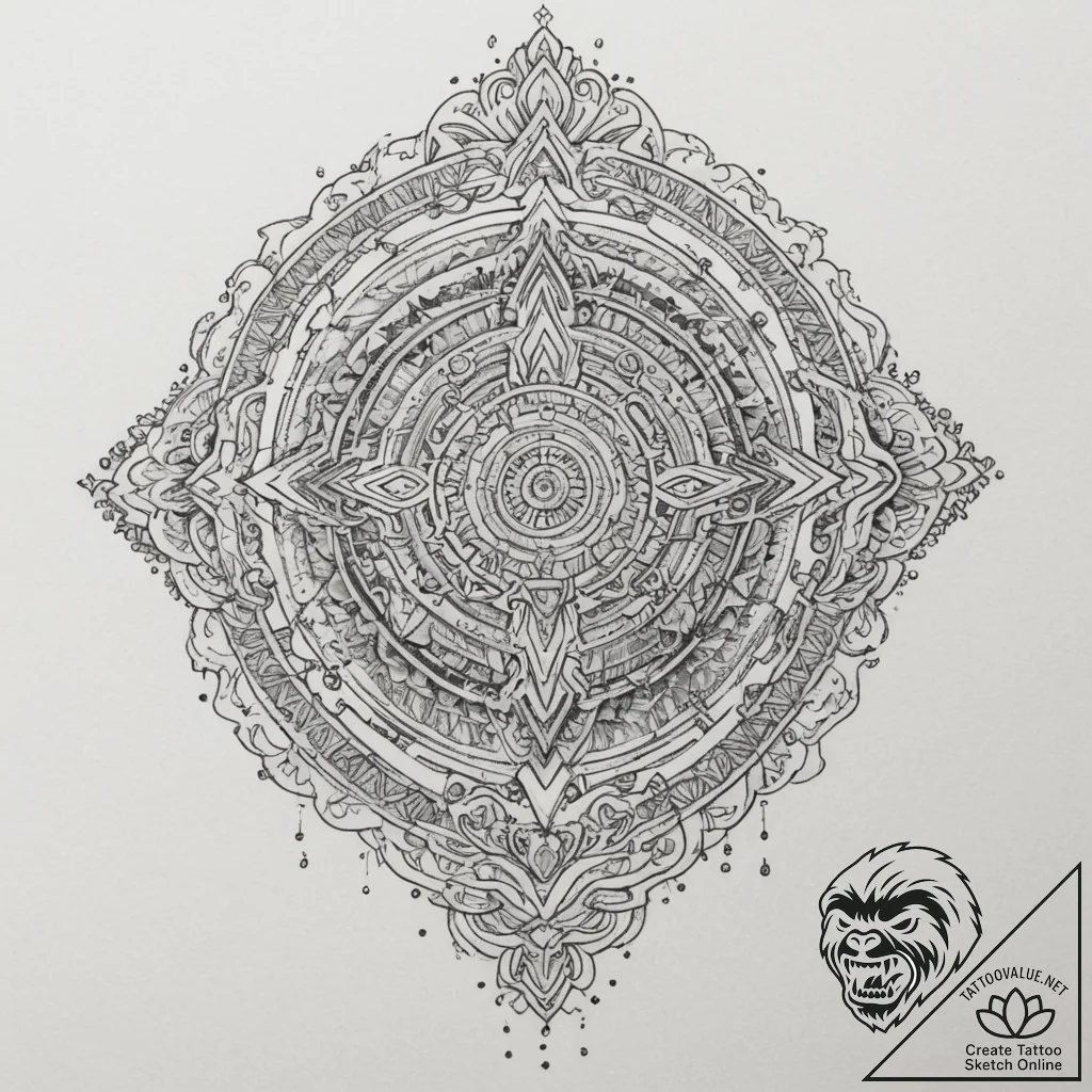 Circuit board pattern, tattoo sketch design,... - tattoo sketch (№1755546622_0, 18.08.2025 19:50) — tattoovalue.net