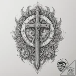 Tattoo sketch a zodiac glyph with subtle taro… – tattoo sketch (№1755547811_0, 18.08.2025 20:10) — tattoovalue.net
