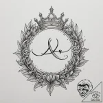 Tattoo design a crown intertwined with an inf… – tattoo sketch (№1755549794_0, 18.08.2025 20:43) — tattoovalue.net