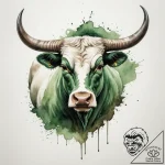 Tattoo design a serene taurus bull, with eart… – tattoo sketch (№1755554551_0, 18.08.2025 22:02) — tattoovalue.net