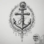 Tattoo design a single, robust anchor, repres… – tattoo sketch (№1755557338_0, 18.08.2025 22:48) — tattoovalue.net