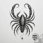 Tattoo design a scorpio constellation, with s… – tattoo sketch (№1755558343_0, 18.08.2025 23:05) — tattoovalue.net
