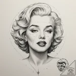 Marilyn monroe, tattoo drawing outline, dotwo… – tattoo sketch (№1755558744_0, 18.08.2025 23:12) — tattoovalue.net
