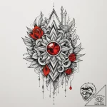Tattoo design: a minimalist lunitsa, resembli… – tattoo sketch (№1755562352_0, 19.08.2025 00:12) — tattoovalue.net