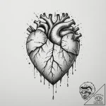 Tattoo design a pixelated heart container wit… – tattoo sketch (№1755563356_0, 19.08.2025 00:29) — tattoovalue.net
