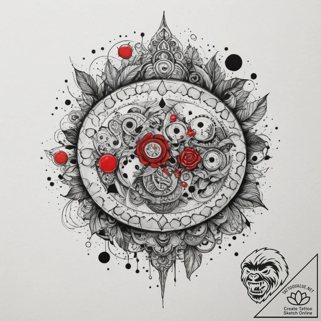 Tattoo design a fantasy coin purse overflowin... - tattoo sketch (№1755565171_0, 19.08.2025 00:59) — tattoovalue.net