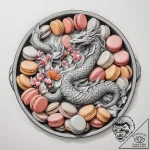 A tray of colorful french macarons., artistic… – tattoo sketch (№1755565369_0, 19.08.2025 01:02) — tattoovalue.net