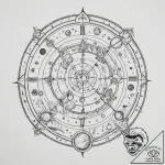 Tattoo design a zodiac animal with subtle alc… – tattoo sketch (№1755565972_0, 19.08.2025 01:12) — tattoovalue.net