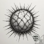 Tattoo sketch cracked earth or concrete, with… – tattoo sketch (№1755566172_0, 19.08.2025 01:16) — tattoovalue.net