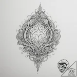 Tattoo design a fluid, abstract representatio… – tattoo sketch (№1755566768_0, 19.08.2025 01:26) — tattoovalue.net