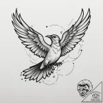 Tattoo design a book whose pages turn into bi… – tattoo sketch (№1755568346_0, 19.08.2025 01:52) — tattoovalue.net