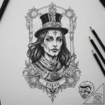 Tarot card (e.g., the fool, the magician, dea… – tattoo sketch (№1755569140_0, 19.08.2025 02:05) — tattoovalue.net