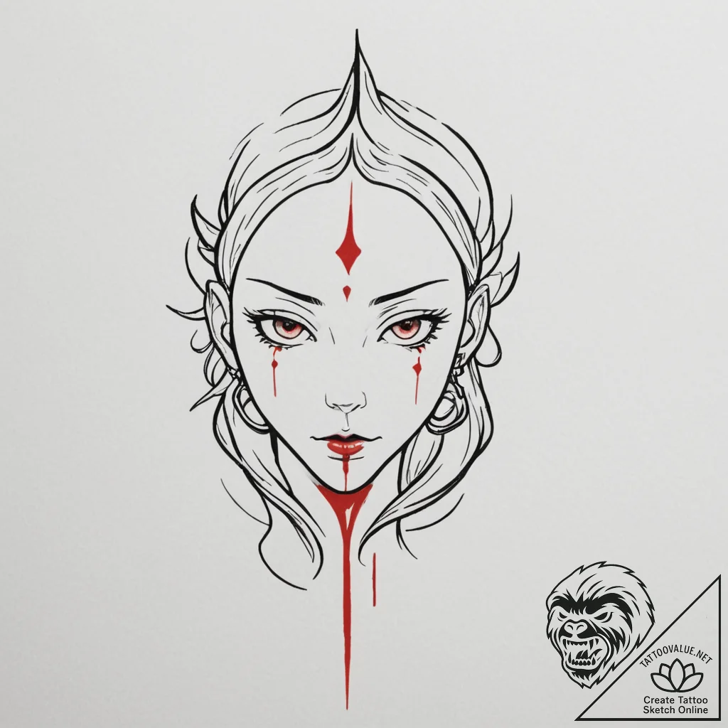 Tattoo sketch a character sheet with a single... - tattoo sketch (№1755571131_0, 19.08.2025 02:38) — tattoovalue.net