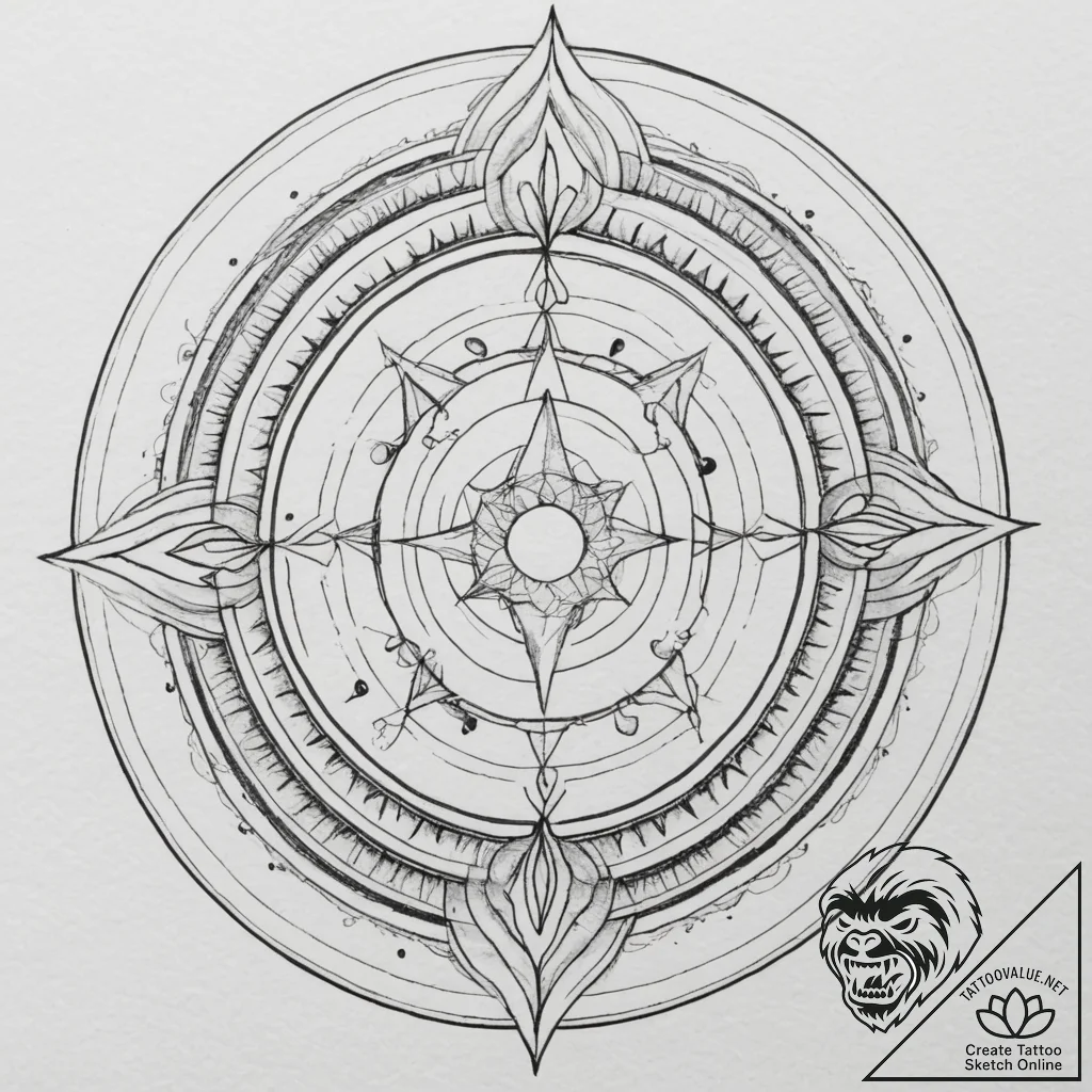 Tattoo design a minimalist moon phase sequenc... - tattoo sketch (№1755571932_0, 19.08.2025 02:52) — tattoovalue.net
