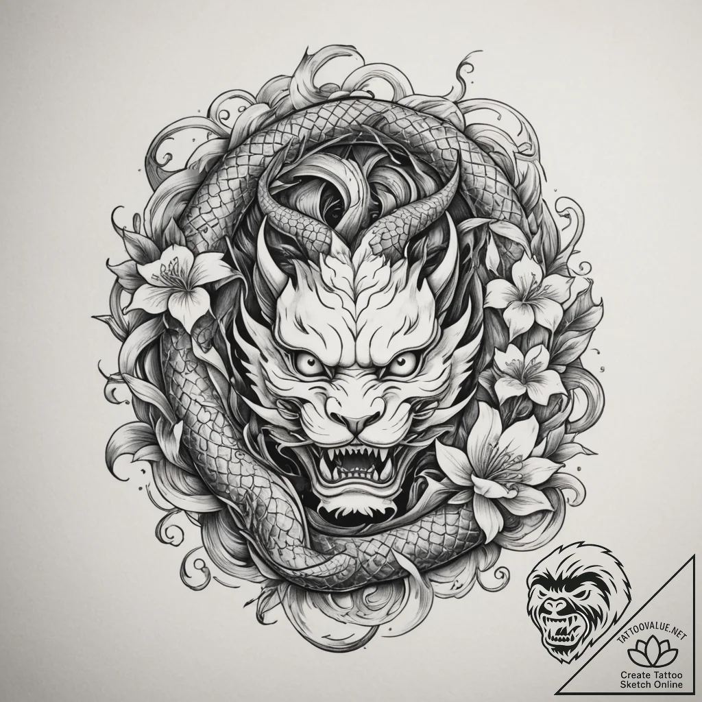 Tattoo sketch a blackwork tree of life with t... - tattoo sketch (№1755572131_0, 19.08.2025 02:55) — tattoovalue.net
