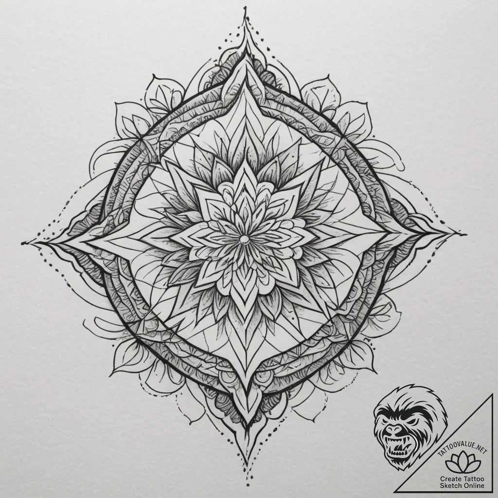 Tattoo design a quilt patch with a meaningful... - tattoo sketch (№1755572332_0, 19.08.2025 02:58) — tattoovalue.net