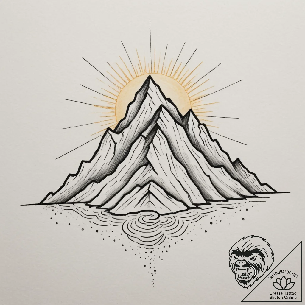 Tattoo sketch a geometric representation of a... - tattoo sketch (№1755573527_0, 19.08.2025 03:18) — tattoovalue.net