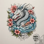 Tattoo design a game controller with nature e… – tattoo sketch (№1755574326_0, 19.08.2025 03:32) — tattoovalue.net