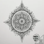 Tattoo design a geometric abstract representa… – tattoo sketch (№1755575518_0, 19.08.2025 03:51) — tattoovalue.net