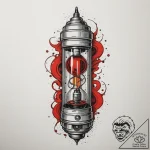 Nixie tube, tattoo drawing outline, black and… – tattoo sketch (№1755575718_0, 19.08.2025 03:55) — tattoovalue.net