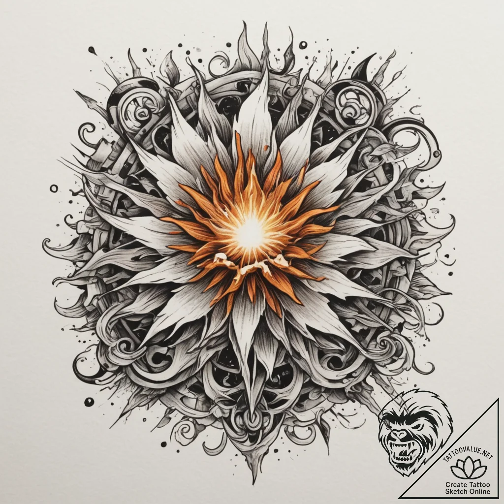 Tattoo sketch an abstract representation of c... - tattoo sketch (№1755576313_0, 19.08.2025 04:05) — tattoovalue.net