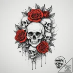 Tattoo sketch a paintbrush on one, a palette… – tattoo sketch (№1755577310_0, 19.08.2025 04:21) — tattoovalue.net