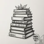 Tattoo sketch a bookshelf filled with cherish… – tattoo sketch (№1755580091_0, 19.08.2025 05:08) — tattoovalue.net