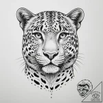 Leopard, tattoo sketch design, on a clean whi… – tattoo sketch (№1755581869_0, 19.08.2025 05:37) — tattoovalue.net