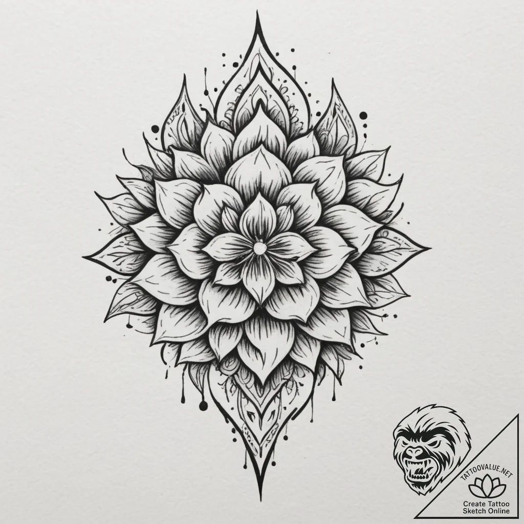 Tattoo sketch a soft, monochromatic palette w... - tattoo sketch (№1755583254_0, 19.08.2025 06:00) — tattoovalue.net