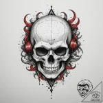 Tattoo design a stylized “game over” screen w… – tattoo sketch (№1755584243_0, 19.08.2025 06:17) — tattoovalue.net