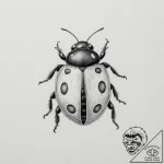 Tattoo design a delicate ladybug, bringing go… – tattoo sketch (№1755584639_0, 19.08.2025 06:23) — tattoovalue.net