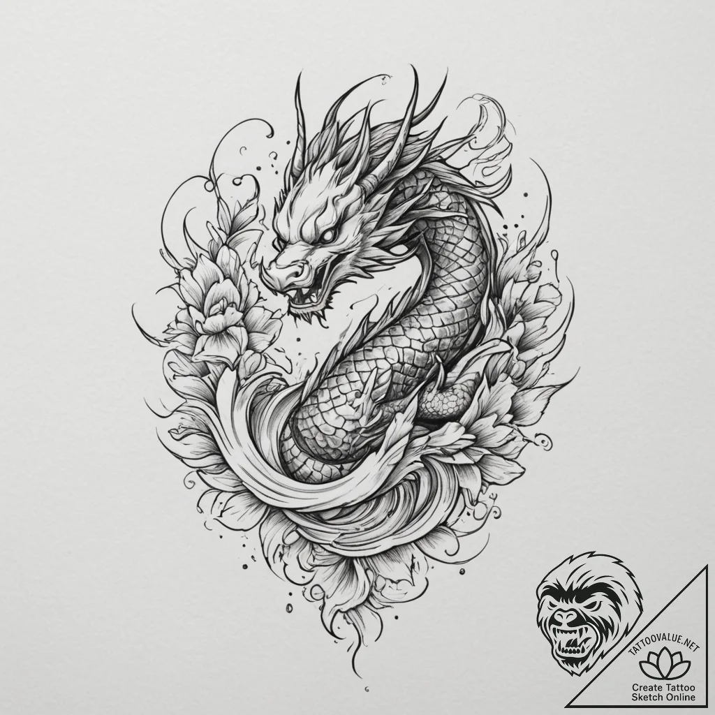 Tattoo design a delicate feather falling gent... - tattoo sketch (№1755586022_0, 19.08.2025 06:47) — tattoovalue.net
