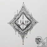 Tattoo sketch a subtle ‘1 up’ symbol linework… – tattoo sketch (№1755587598_0, 19.08.2025 07:13) — tattoovalue.net