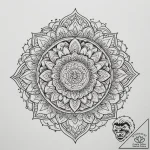 Mandala, ink illustration for tattoo, black o… – tattoo sketch (№1755587995_0, 19.08.2025 07:19) — tattoovalue.net