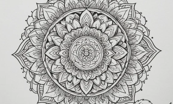 Mandala, ink illustration for tattoo, black o... - tattoo sketch (№1755587995_0, 19.08.2025 07:19) — tattoovalue.net