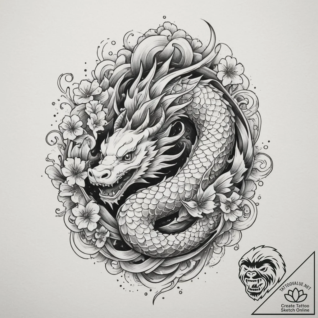 Tattoo design an abstract representation of a... - tattoo sketch (№1755589381_0, 19.08.2025 07:43) — tattoovalue.net